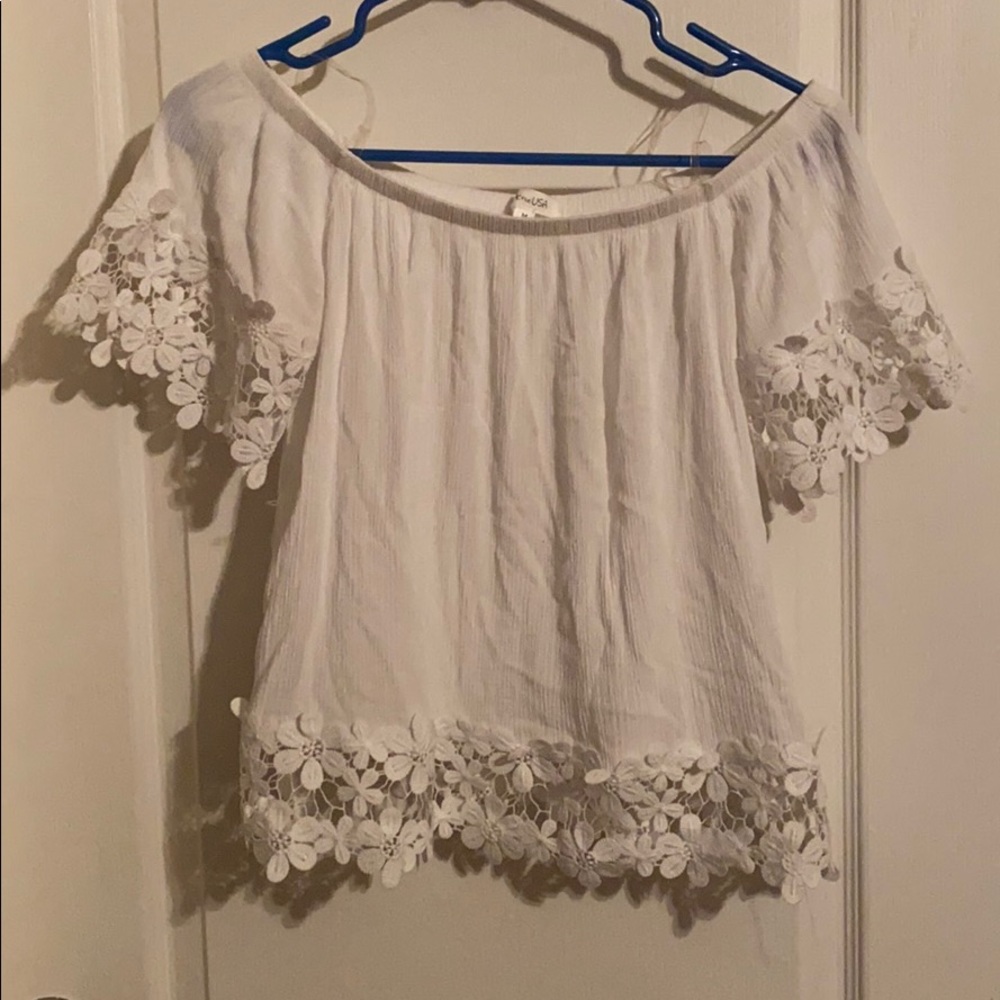 White off the shoulder